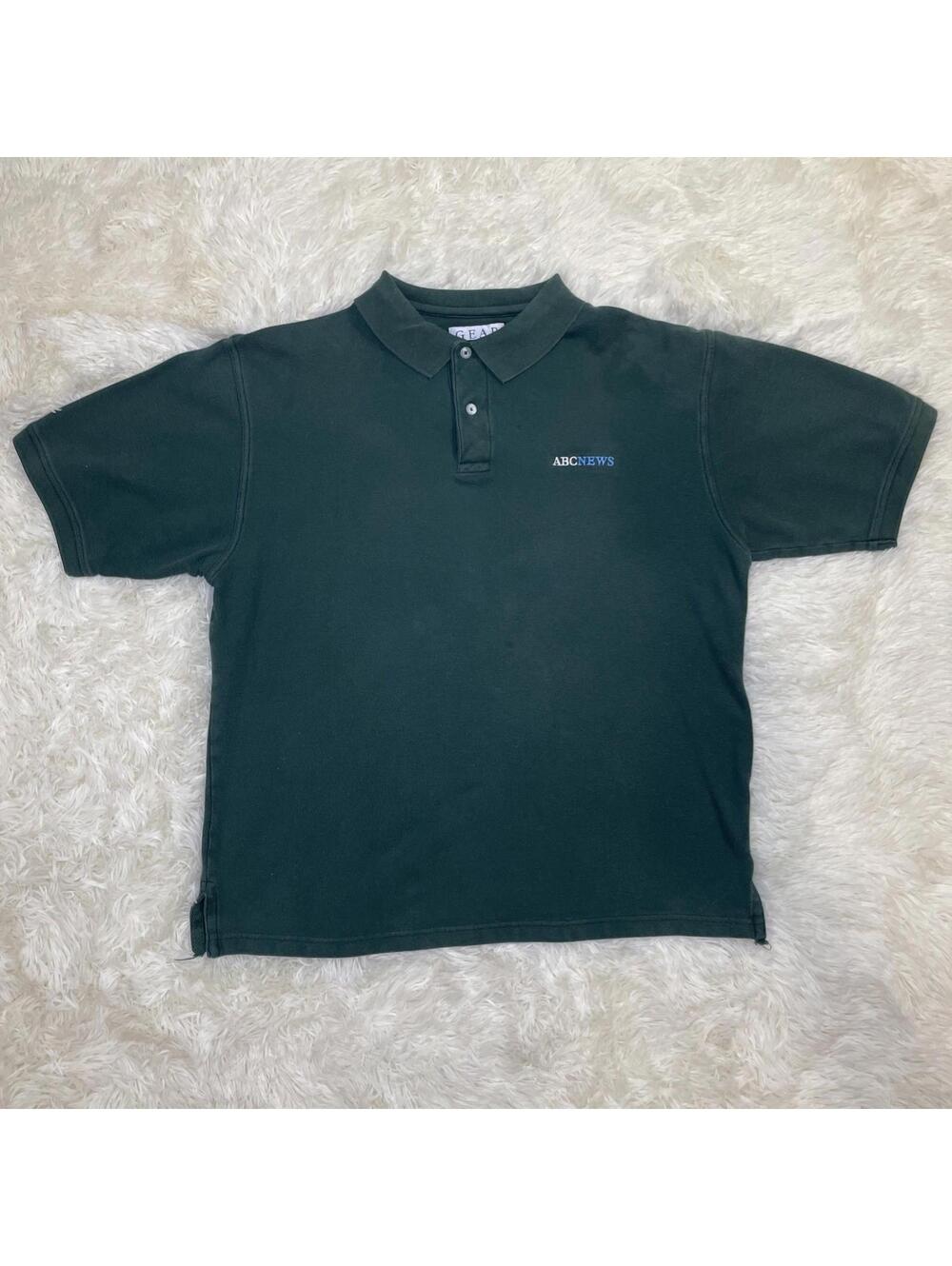 VTG ABC News Pique Polo Green-Gear For Sports Sz L